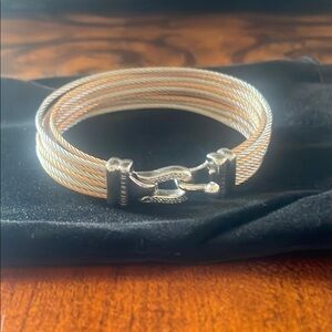 Charriol Silver and Gold Multi-Strand Bracelet with Modern Clasp